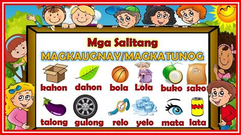 SALITANG MAGKATUGMA O MAGKATUNOG / SALITA AT .